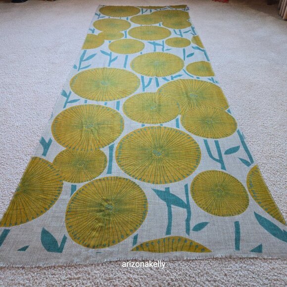 NWOT Cashmere Scarf Retro Scandinavian Design - Picture 3 of 14